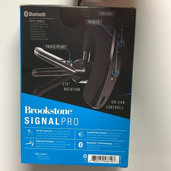 Brookstone Signal Pro Wireless Earpiece - Picture 2 of 2